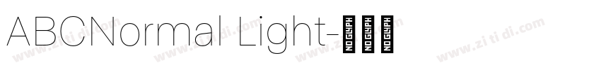 ABCNormal Light字体转换